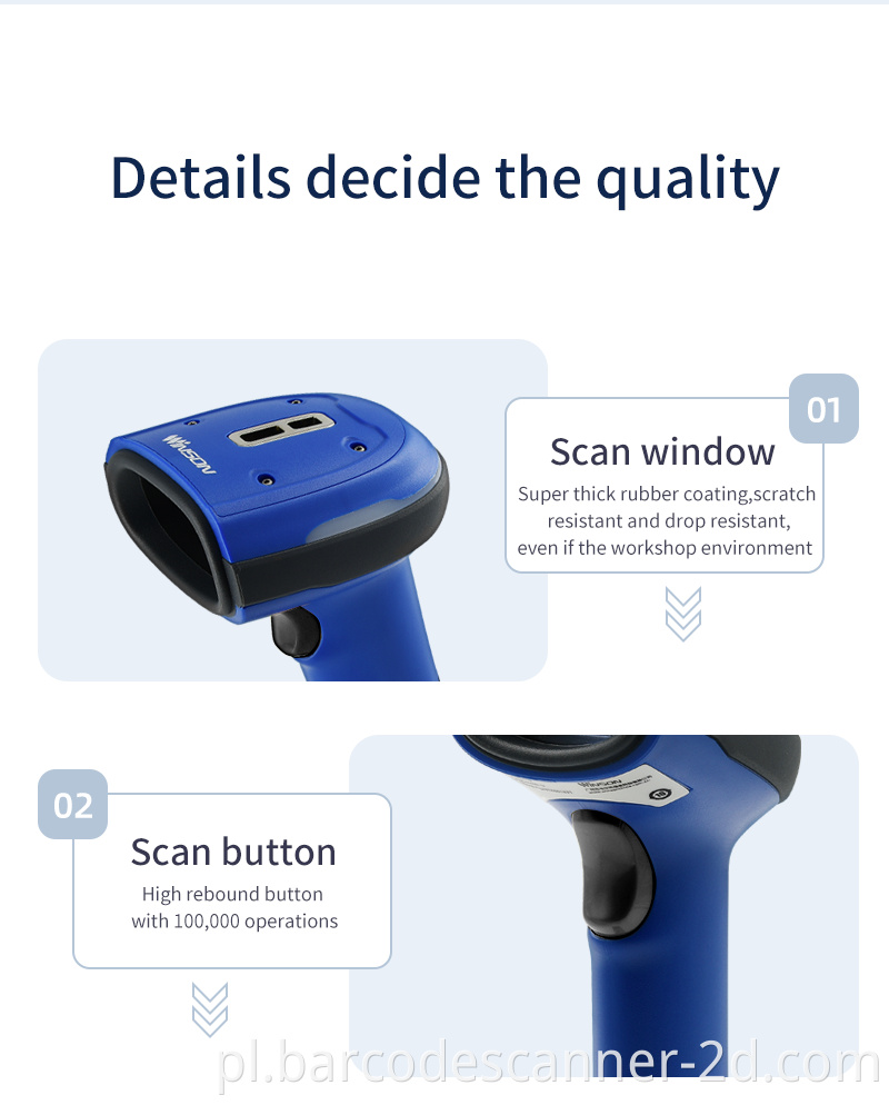 Winson ST10-71FA-BTU Ultra-Rugged Scanner Scanner Producencje skanera kodów kreskowych przemysłowych